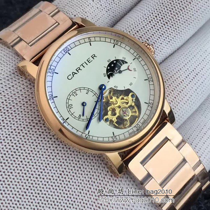 CARTIER卡地亞 倫敦新品 多功能陀飛輪精品男士腕表 WSS0535
